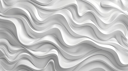 Obraz premium Abstract 3d white background seamless pattern waves, wavy texture