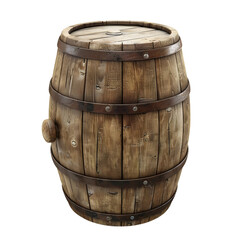 Obraz premium wooden barrel Isolated on transparent background