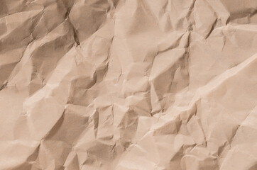 Crumpled paper is yellow. Beautiful background.