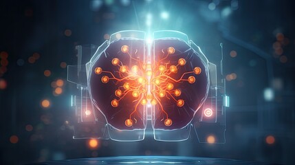 Obraz premium medical innovation technology dark background