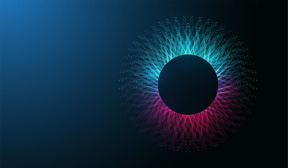 AI Banner Concept In The Digital Style. Generative Ideas Design Element For Internet Technology. Futuristic Technology Concept Artificial Intelligence.