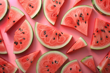 Pattern of watermelon, top view