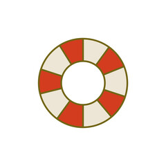 Obraz premium 浮き輪のベクターイラスト