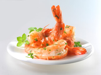 Kräuter, Scampis, Meeresfrüchte, Prawns, Krabben, Italien, 