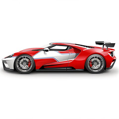 car sport isolated white background