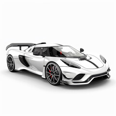 car sport isolated white background