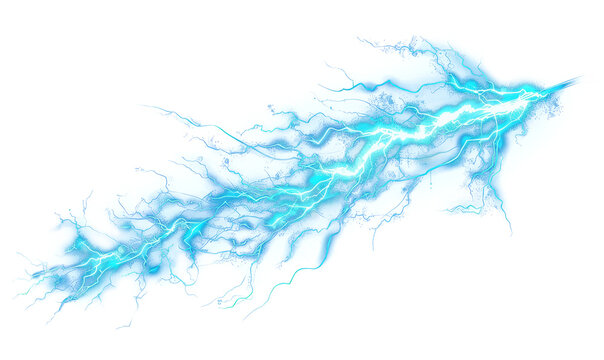 blue lightning bolt on white background clip art preview