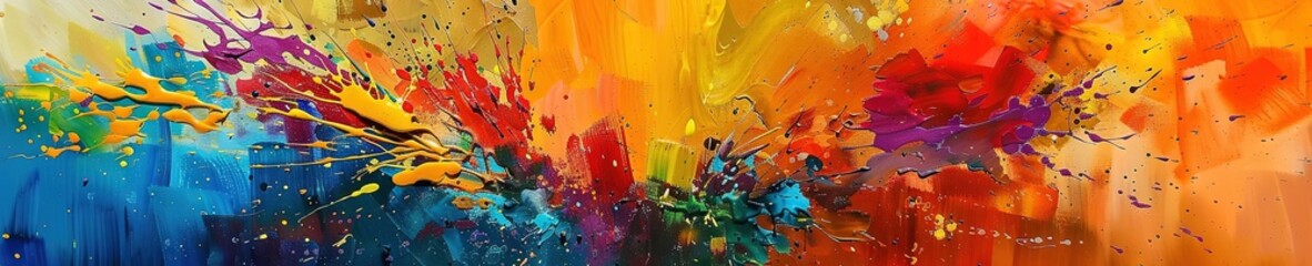 explosion of colorful powders