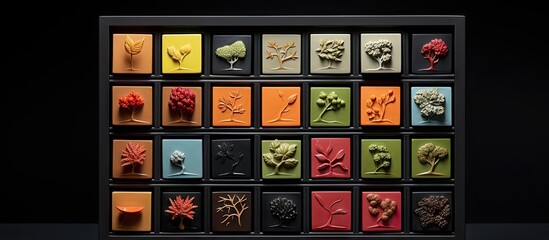 A visually appealing copy space image shows calendar cubes set against a black background each representing the changing seasons - Powered by Adobe