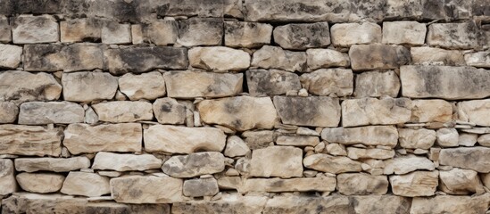 Fototapeta premium A section of an ancient stone wall that provides a perfect background for a copy space image