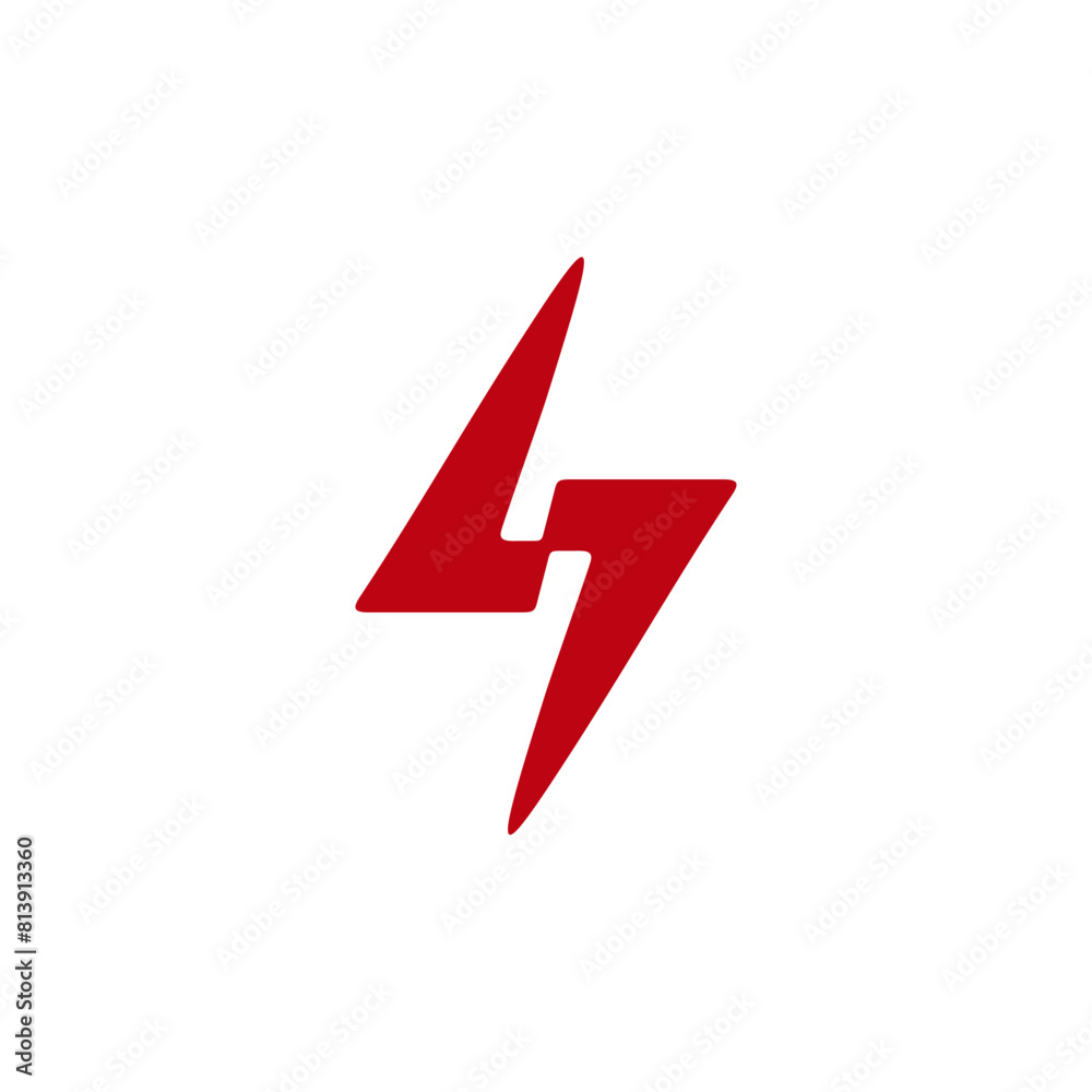 Sticker electric lightning flash logo design