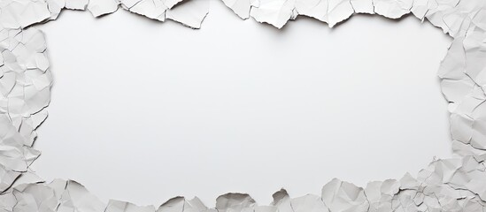 A torn paper with blank white background for copy space image