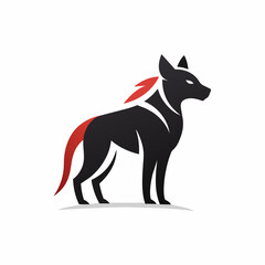 A Wolf Logo Vector Art Illustration