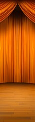Obraz premium room with orange curtains and floor