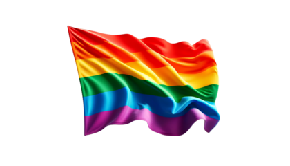 LGBT pride flag isolated on white background 