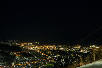 小樽の冬　天狗山から見る夜景