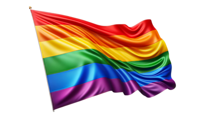 LGBT pride flag isolated on white background 
