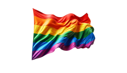 LGBT pride flag isolated on white background 