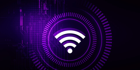 2d illustration WiFi symbol sign

