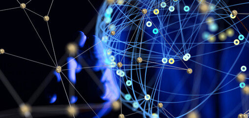 conference Digital Network and data concept 3d