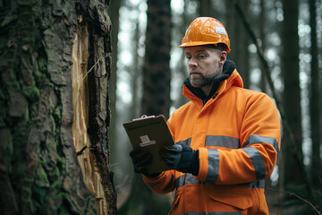 Forestry experts conduct tree surveys, ensuring responsible forest management and conservation efforts.