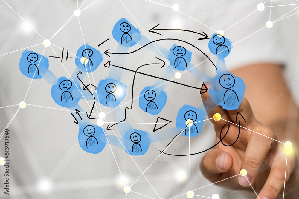 Poster Digital Network and data concept.