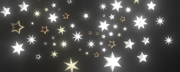 Stars - Festive christmas card. Isolated illustration white background. -