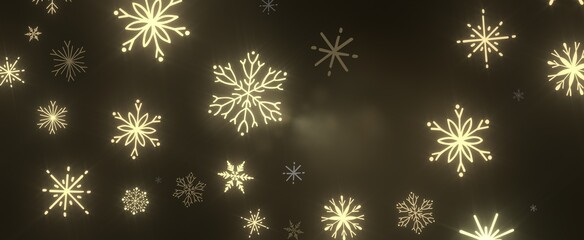 Snowflakes - Christmas Card - Snowflakes Of Paper In Frame