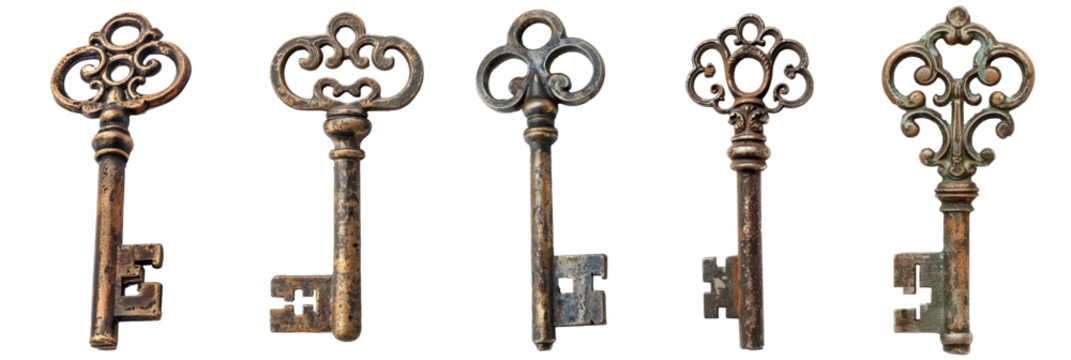 Old Fashioned Vintage Key, Symbol of Security and Mystery