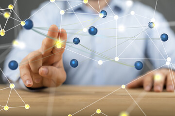 Big data visualization. Network connection structure