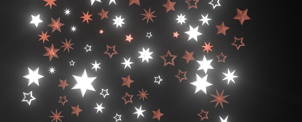 XMAS Stars - Glossy 3D Christmas star icon. Design element for holidays. -