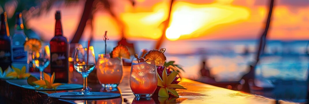 Hawaiian luau concept with tropical decorations and cultural tradition