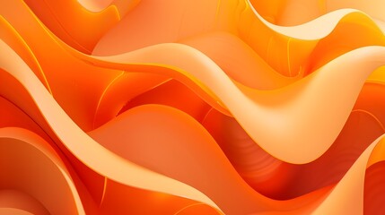Orange Abstract Shapes Forming a Captivating Background for Design Projects
