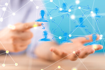 Social Media Circles modern Network