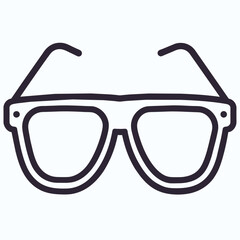 Vector linear icon with glasses design