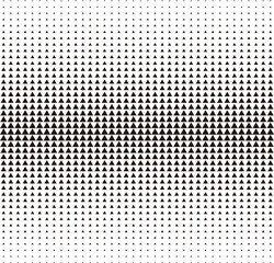 Black and white seamless pattern. Triangle halftone pattern. Vector Format 