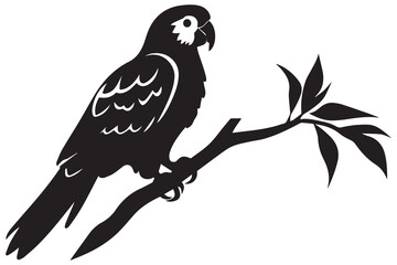 parrot silhouettes vector illustration