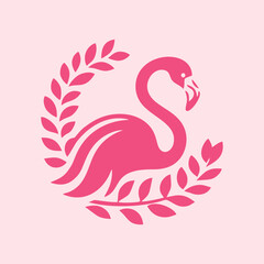 flamingo bird logo vector design, vector flamingo bird illustration, beautiful and elegant flamingo bird design