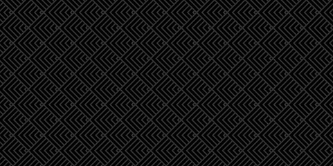 Overlapping Pattern Minimal diamond geometric waves abstract square wave line. dark black color seamless tile stripe geometric create retro square line backdrop pattern background.