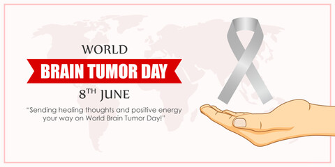 Vector illustration of World Brain Tumor Day social media feed template