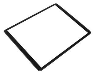 Black tablet computer cut out