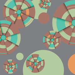 Colorful geometric circles shape background. Vector illustration.