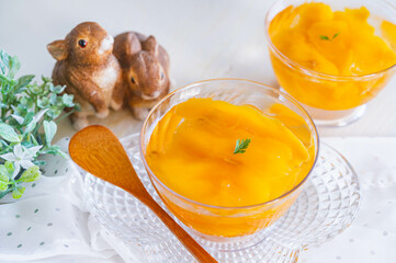 手作りマンゴーゼリー