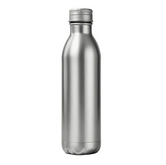 Metal bottle mockup isolated on a transparent background. PNG, cutout, or clipping path