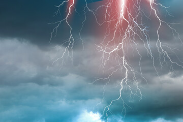 Lightning, thunder cloud dark cloudy sky