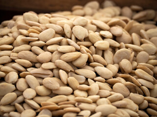 Almond in the local market in Ortigia island in province of Syracuse in Sicily