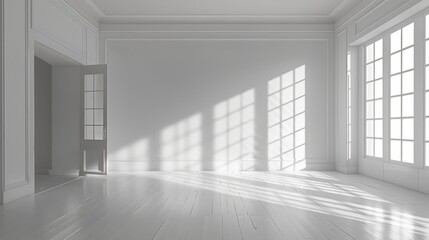 Fototapeta premium Modern minimalist style residential interior