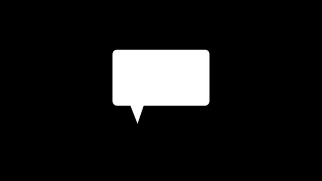 Striped speech bubble icon element with alpha channel 