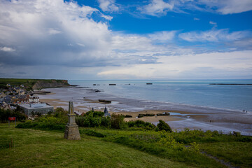 Vestiges du Port artificiel d'Arromanches utilisé pour le débarquement de Normandie