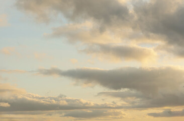 Irish sunset making the clouds glow